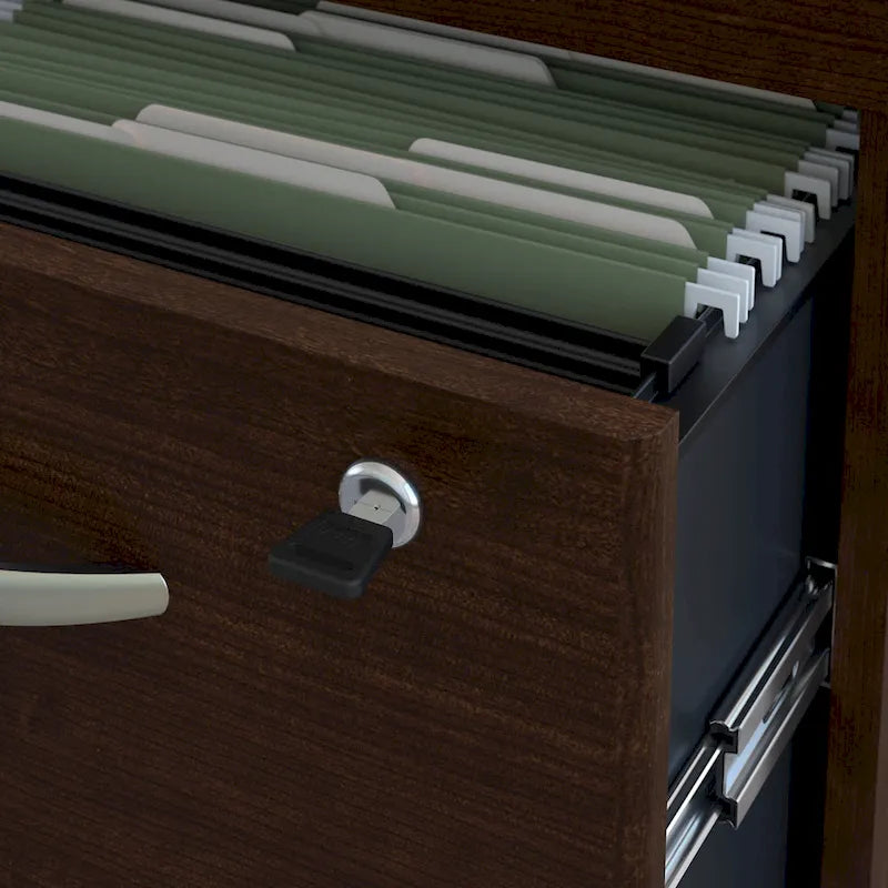 72W U Shaped Desk with Drawers by