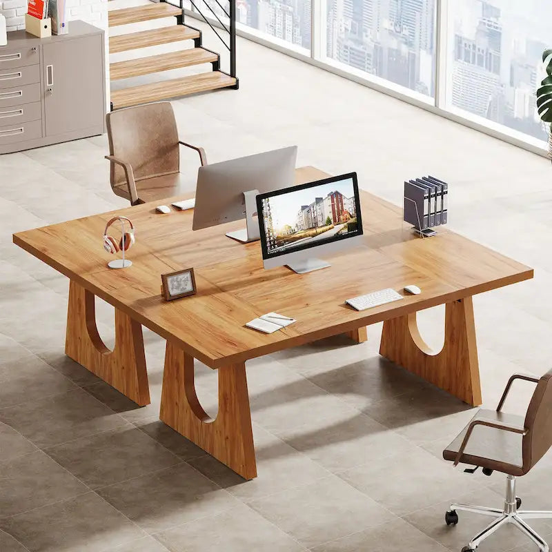 70.9 Inches Executive Desk Rectangular Computer Office Desk with Large Desktop