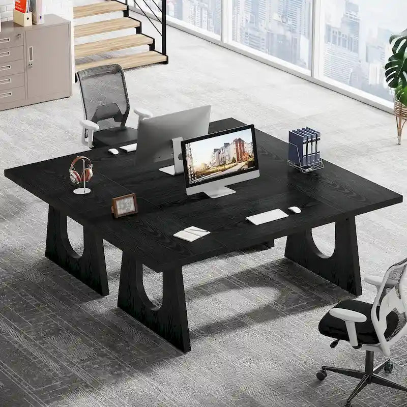70.9 Inches Executive Desk Rectangular Computer Office Desk with Large Desktop