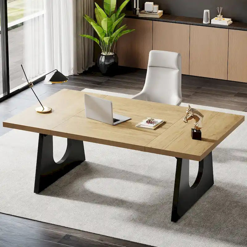 70.9 Inches Executive Desk Rectangular Computer Office Desk with Large Desktop