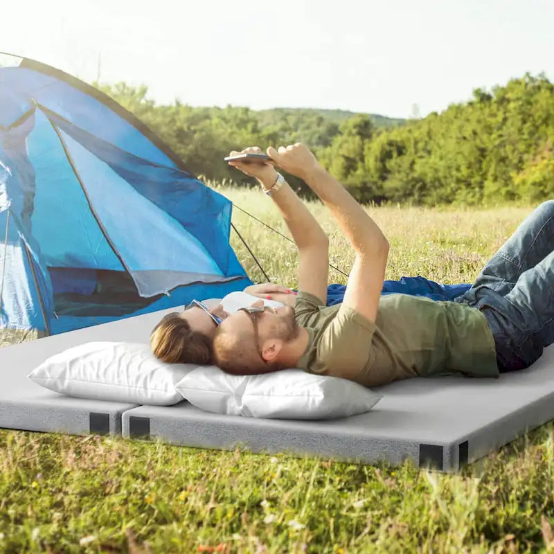 Campingmatratze aus Memory-Schaum mit rutschfester Unterseite und Reisetasche - Details anzeigen