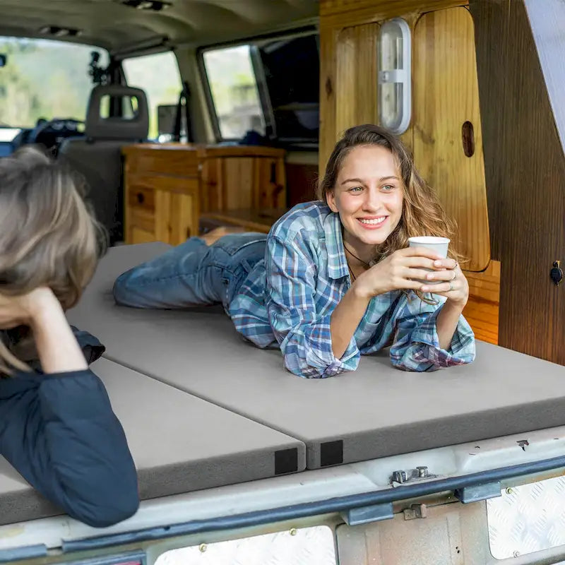 Campingmatratze aus Memory-Schaum mit rutschfester Unterseite und Reisetasche - Details anzeigen