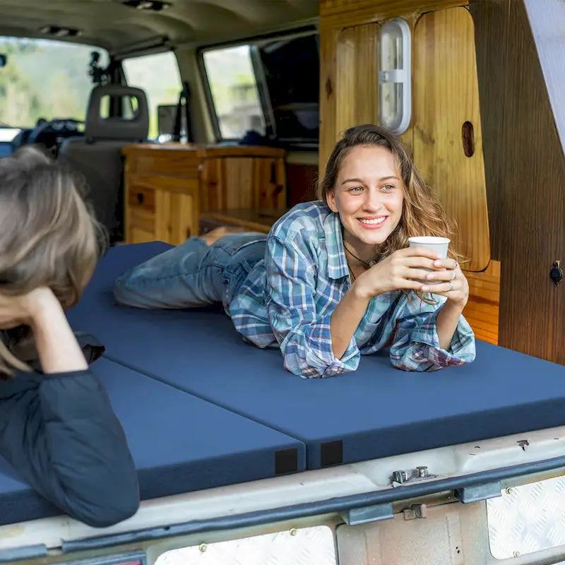 Campingmatratze aus Memory-Schaum mit rutschfester Unterseite und Reisetasche - Details anzeigen