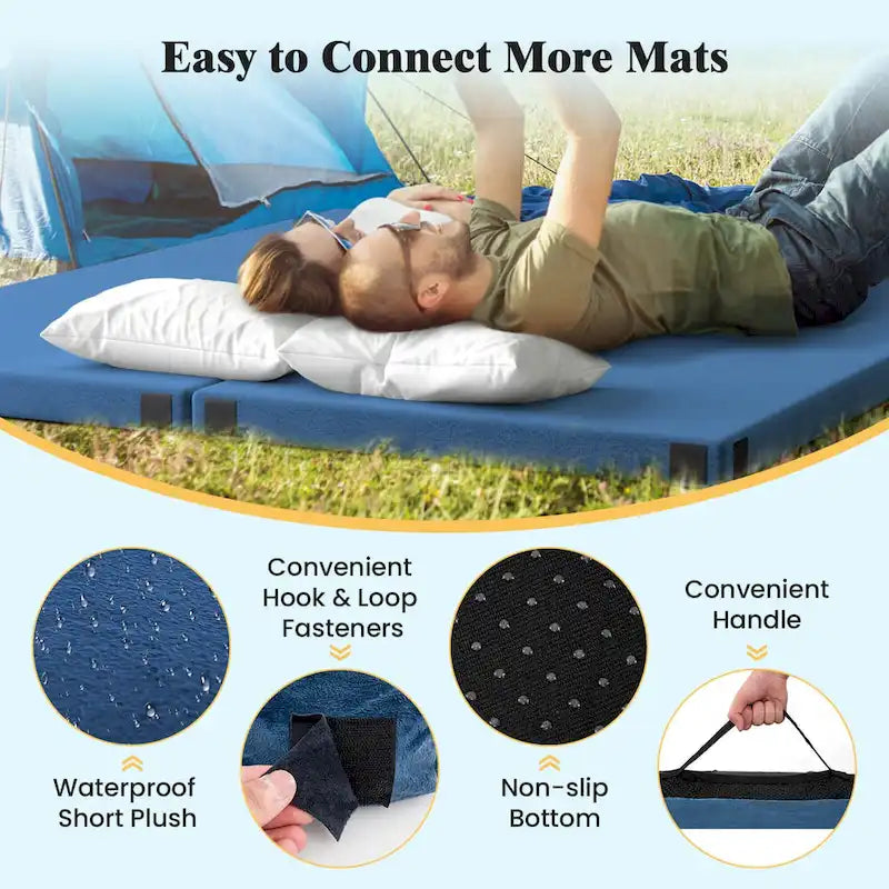Campingmatratze aus Memory-Schaum mit rutschfester Unterseite und Reisetasche - Details anzeigen