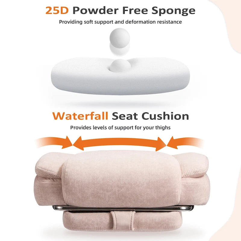 Cadeira de escritório com massagem aquecida e apoio para os pés, cadeira de secretária ergonómica reclinável com apoio lombar e altura ajustável.