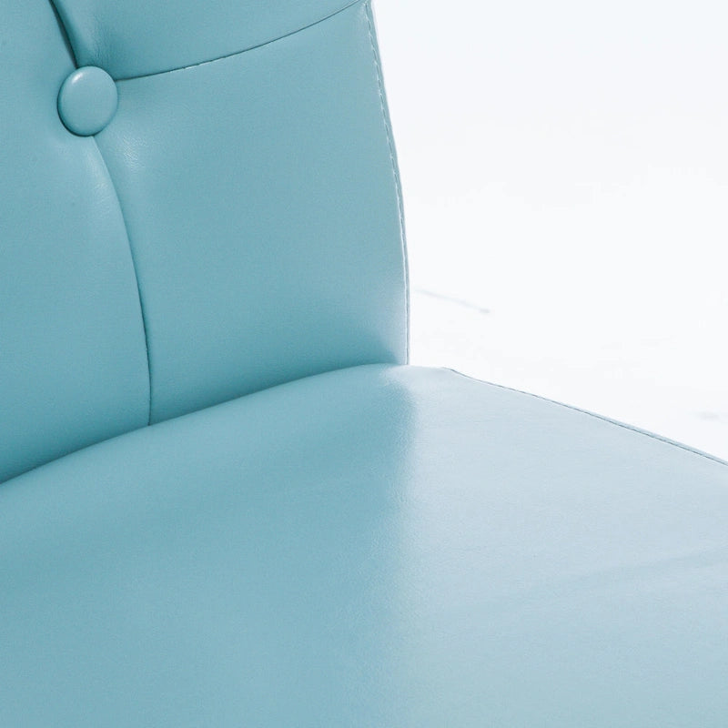 Blue Bonded Leather Dining Chair (Set of 2)