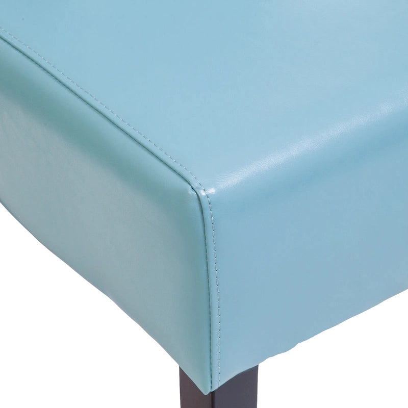 Blue Bonded Leather Dining Chair (Set of 2)