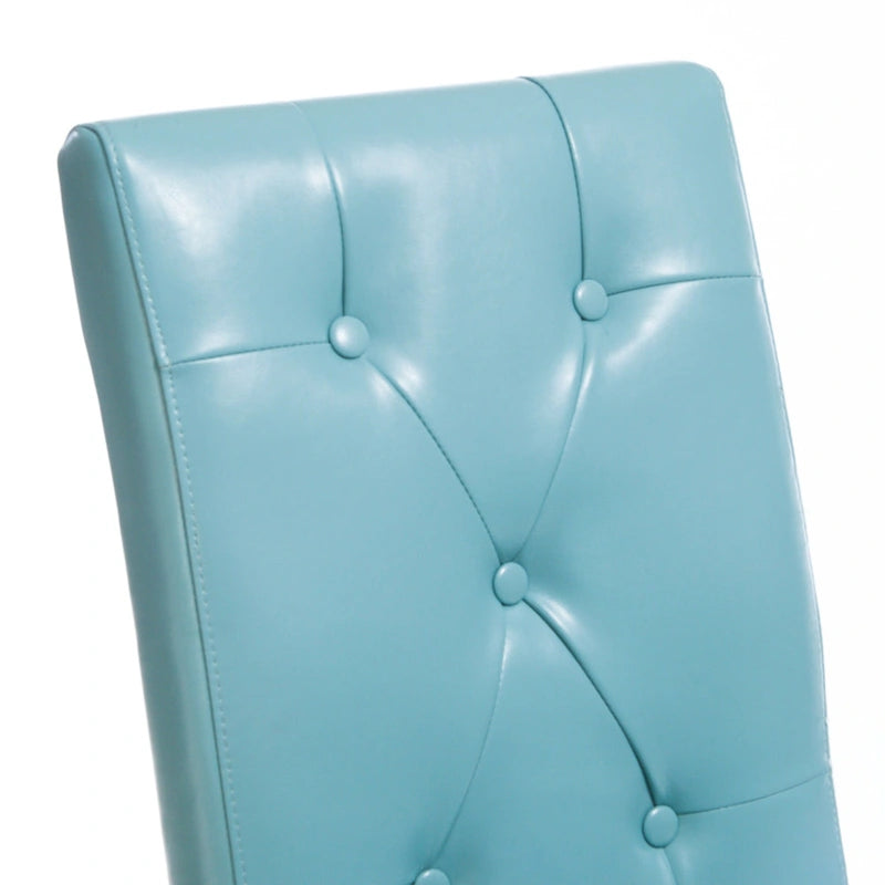Blue Bonded Leather Dining Chair (Set of 2)