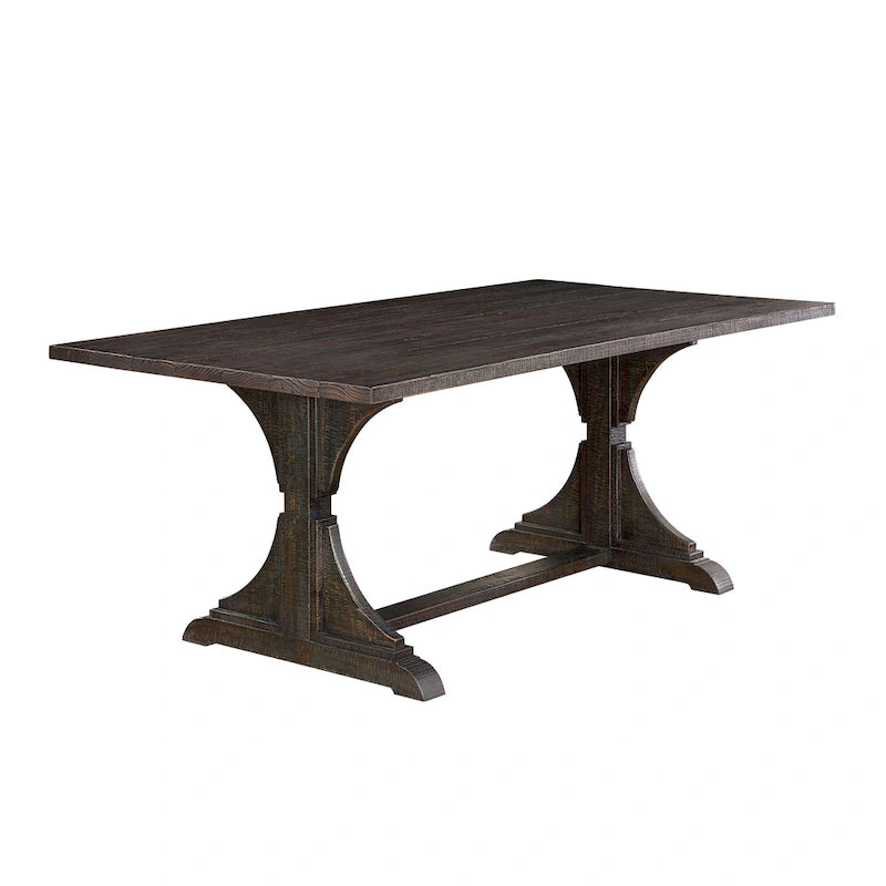 Rustic 76-inch Solid Wood Dining Table
