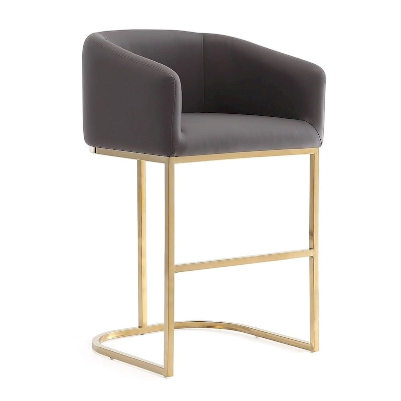 Sgabello da bar da 36 pollici ad altezza bancone in acciaio inossidabile color oro titanio