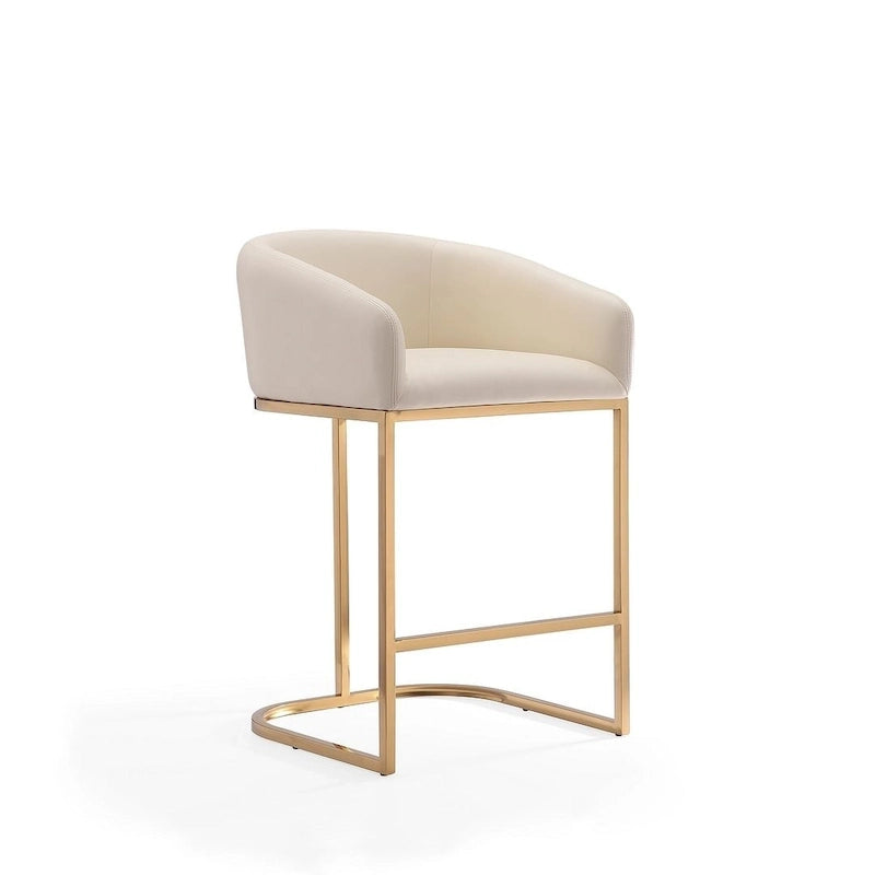 36 in. Titanium Gold Stainless Steel Counter Height Bar Stool