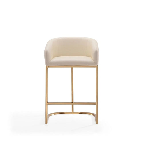 Tabouret de bar de comptoir de 36 po en acier inoxydable or titane