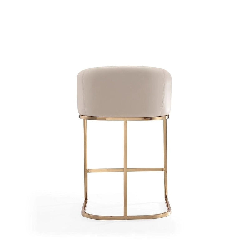 Sgabello da bar da 36 pollici ad altezza bancone in acciaio inossidabile color oro titanio