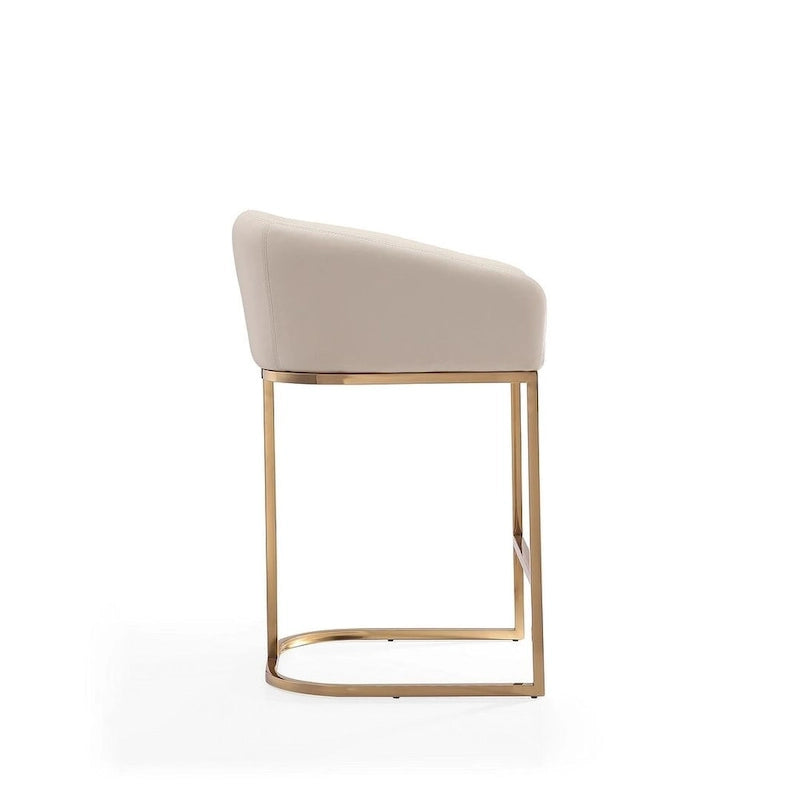 36 in. Titanium Gold Stainless Steel Counter Height Bar Stool