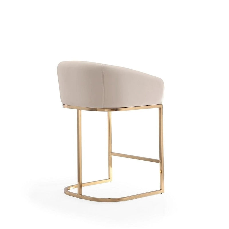 36 in. Titanium Gold Stainless Steel Counter Height Bar Stool