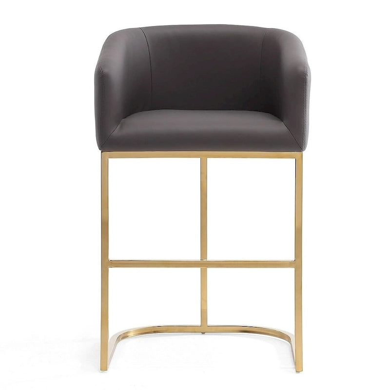 Sgabello da bar da 36 pollici ad altezza bancone in acciaio inossidabile color oro titanio