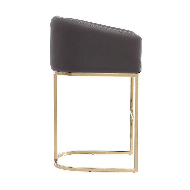 Sgabello da bar da 36 pollici ad altezza bancone in acciaio inossidabile color oro titanio