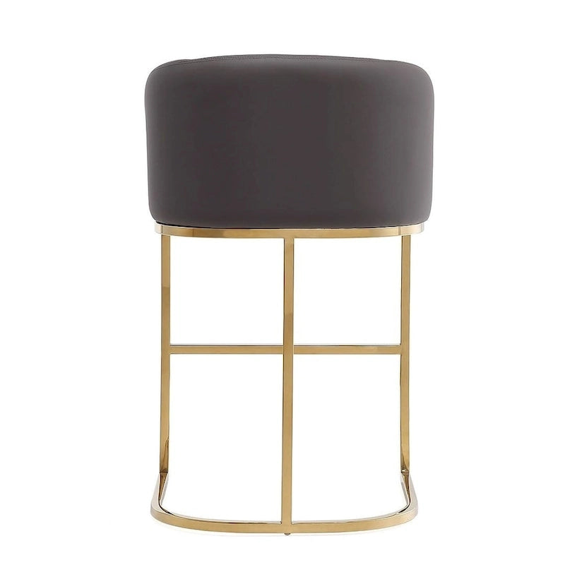 Sgabello da bar da 36 pollici ad altezza bancone in acciaio inossidabile color oro titanio