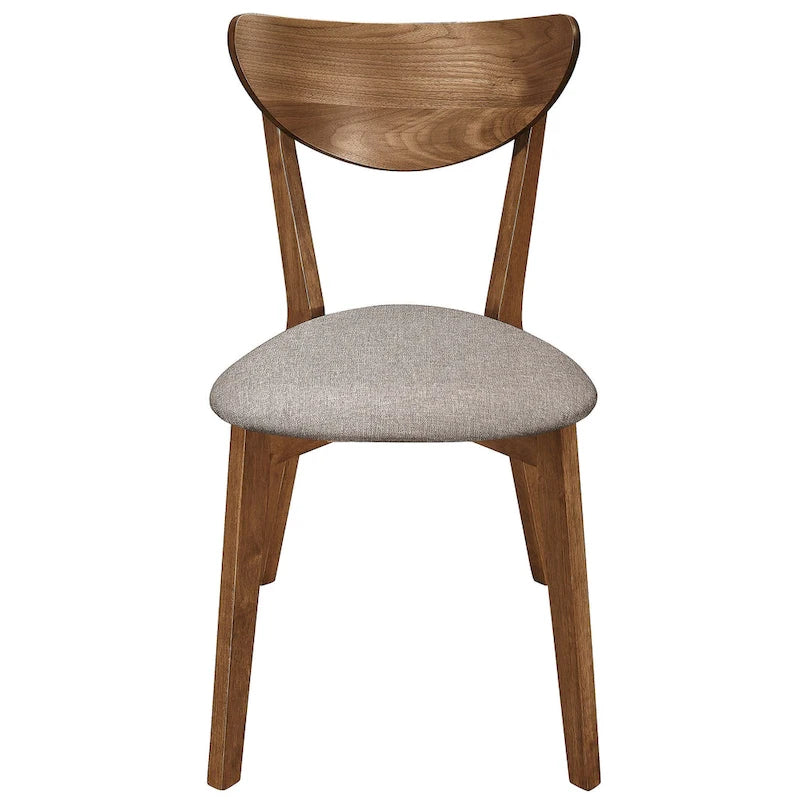 Retro Modern Style Natural Walnut Dining Chairs (Set of 2)