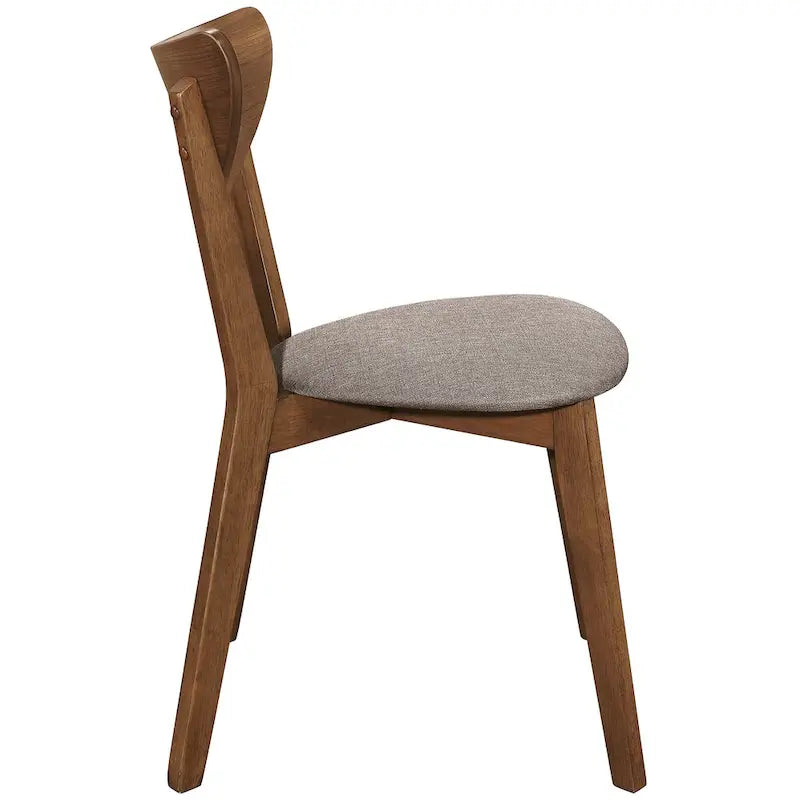 Retro Modern Style Natural Walnut Dining Chairs (Set of 2)