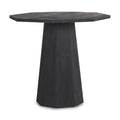 Mesa hexagonal castanha-escura de madeira maciça para entrada