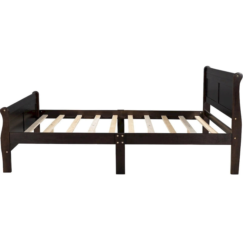 Holz-Plattformbett in Queen-Size mit Kopfteil