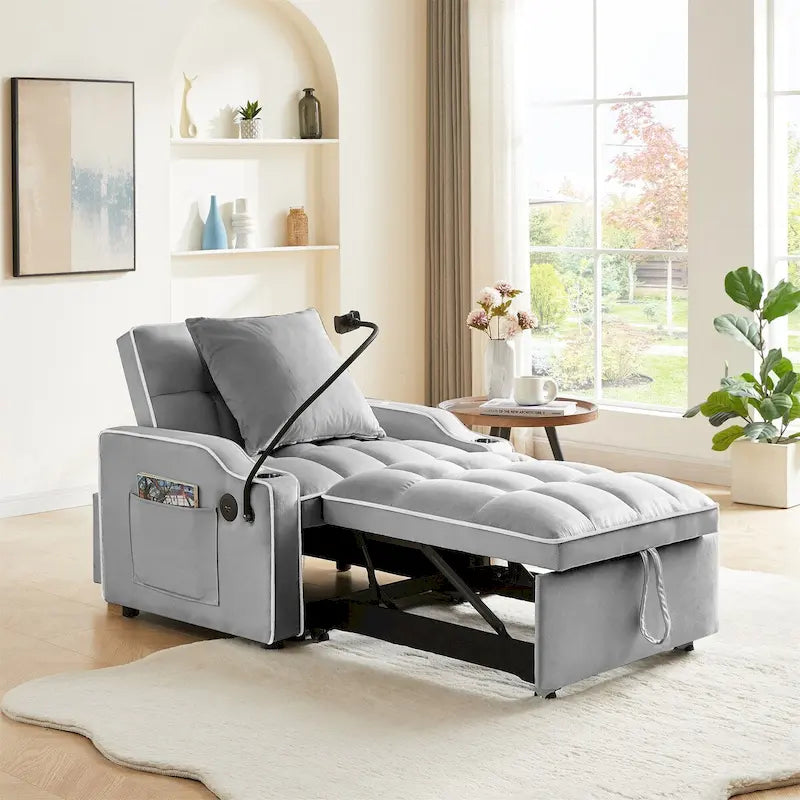 Schlafsofa mit USB-Anschluss und Getränkehaltern
