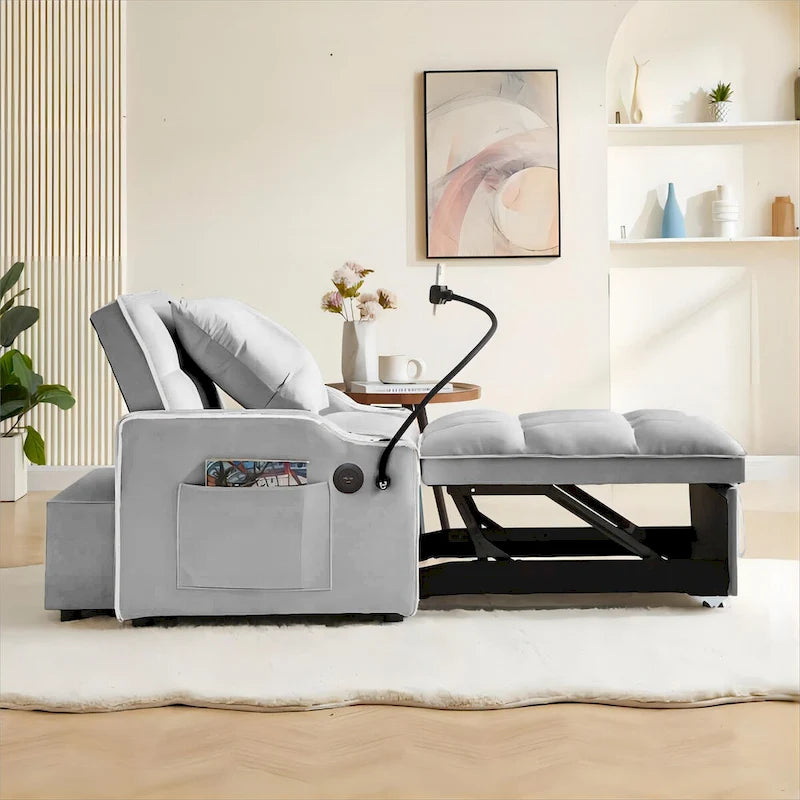 Schlafsofa mit USB-Anschluss und Getränkehaltern