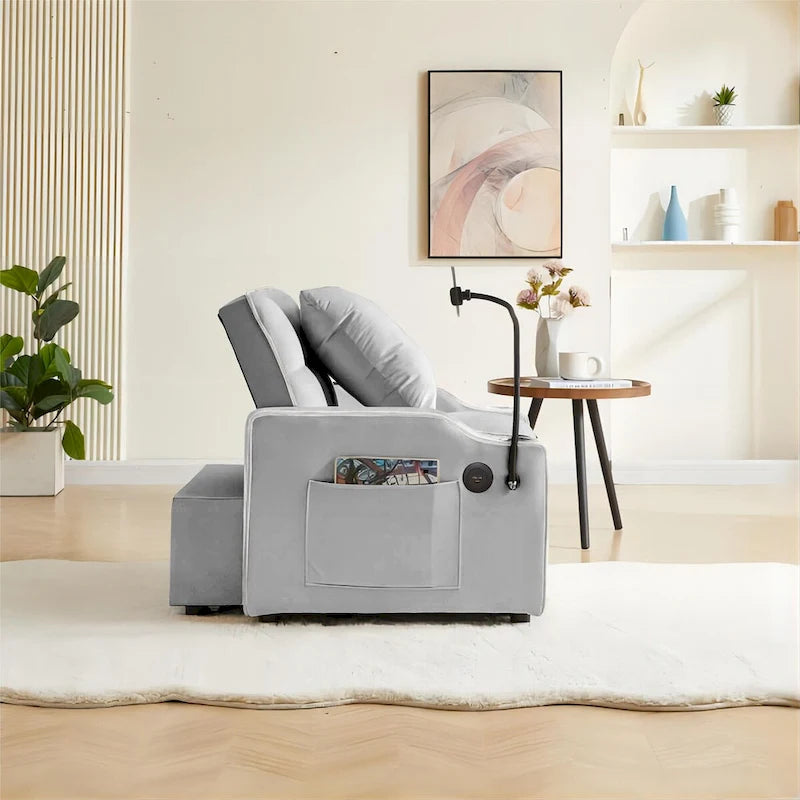Schlafsofa mit USB-Anschluss und Getränkehaltern
