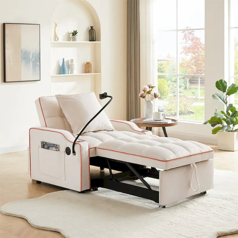 Schlafsofa mit USB-Anschluss und Getränkehaltern