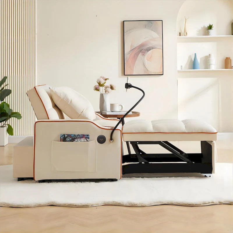 Schlafsofa mit USB-Anschluss und Getränkehaltern