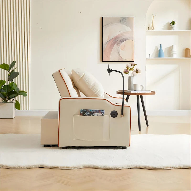 Schlafsofa mit USB-Anschluss und Getränkehaltern