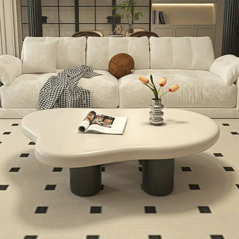 48.43 Modern Cloud Shaped Coffee Table for livingroom, 4 Legged Coffee Table - 48.4