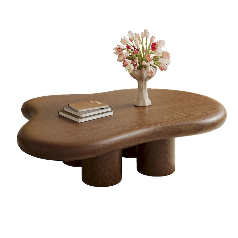 Mesa de centro moderna em forma de nuvem de 48.43 para sala de estar, mesa de centro com 4 pernas - 48.4