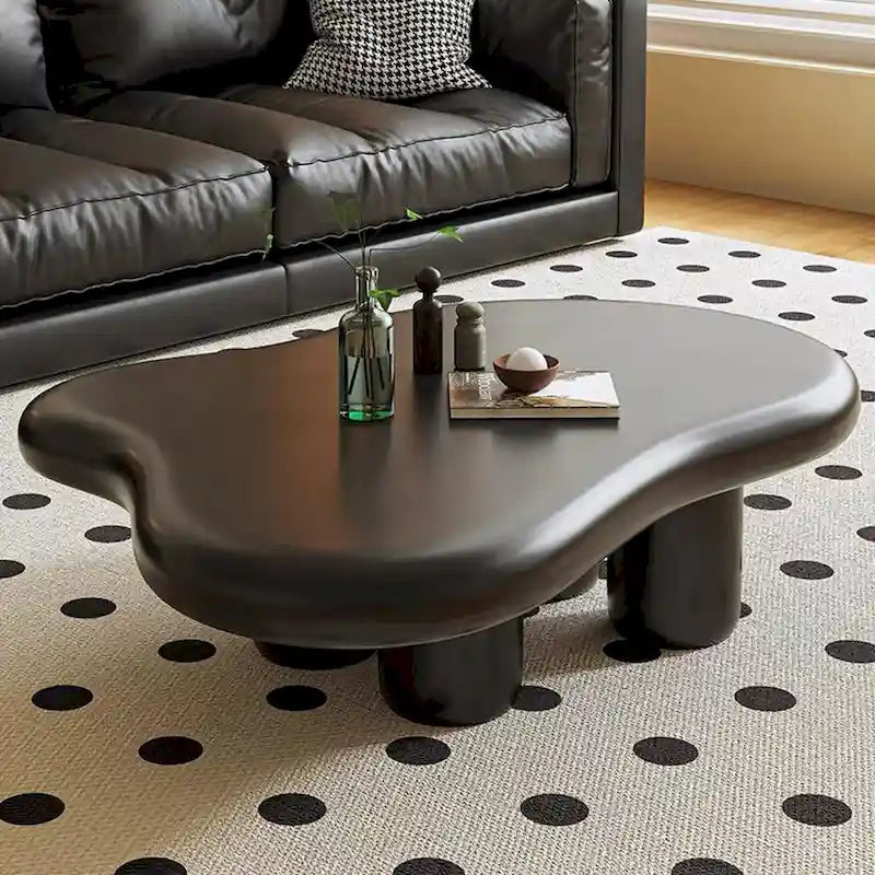Mesa de centro moderna em forma de nuvem de 48.43 para sala de estar, mesa de centro com 4 pernas - 48.4