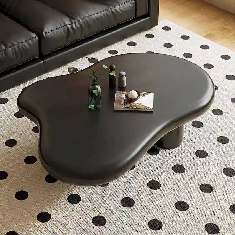 Mesa de centro moderna em forma de nuvem de 48.43 para sala de estar, mesa de centro com 4 pernas - 48.4
