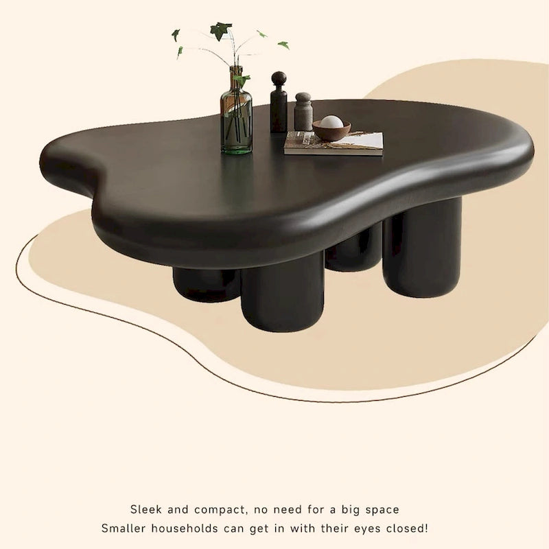 Mesa de centro moderna em forma de nuvem de 48.43 para sala de estar, mesa de centro com 4 pernas - 48.4