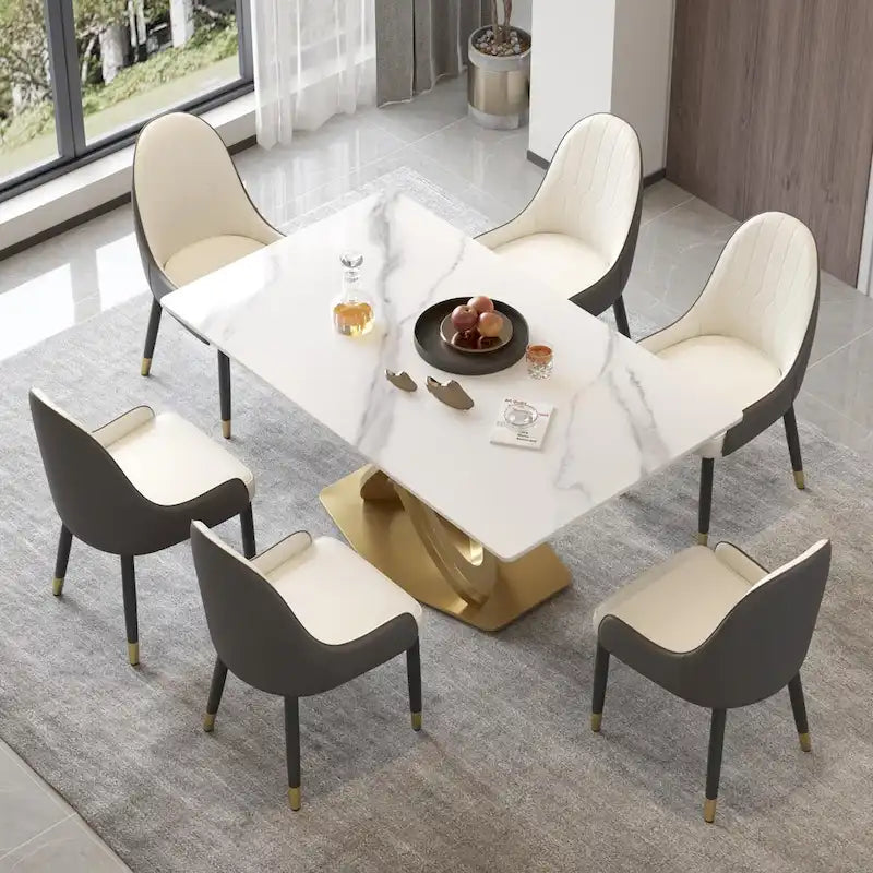 63 Dining Table, Modern Dining Table for 6