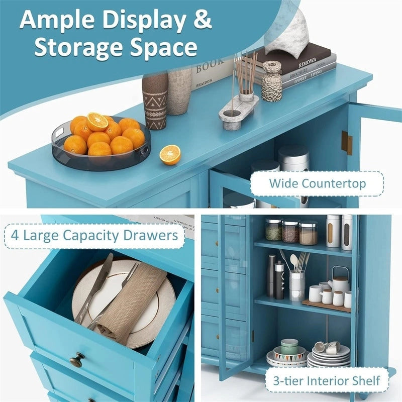Credenza con buffet e contenitore - 12D x 36W x 37H