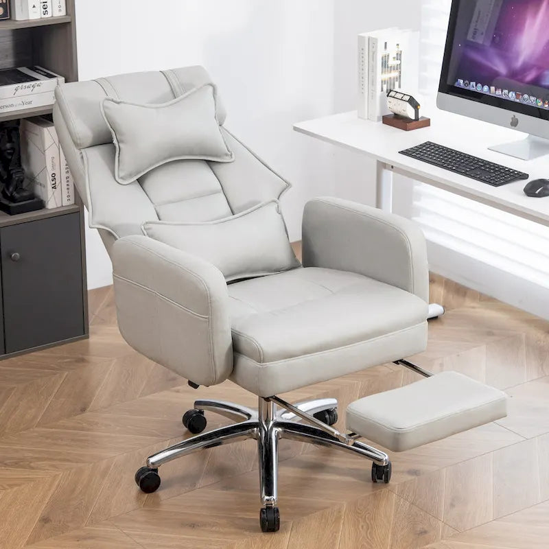 Drehbarer Computerstuhl aus Leder