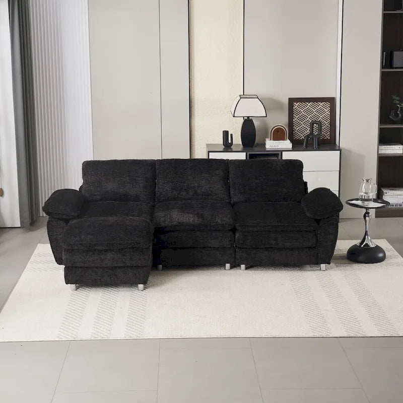 Modern Deep 3-Seat Sofa Couch