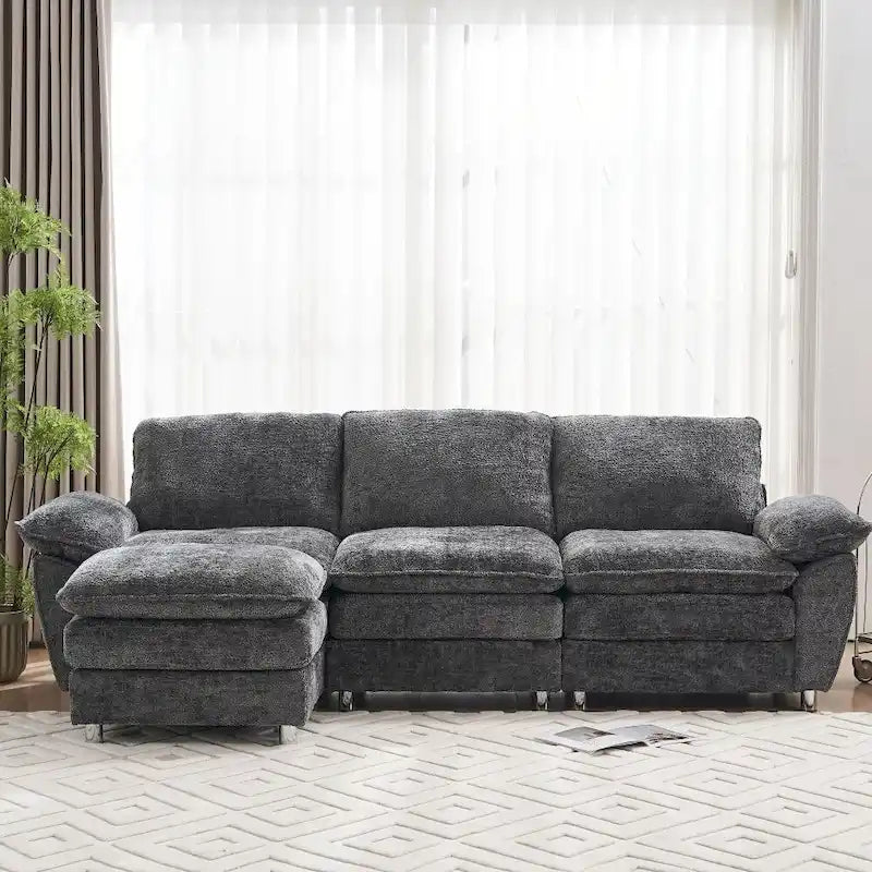 Modern Deep 3-Seat Sofa Couch